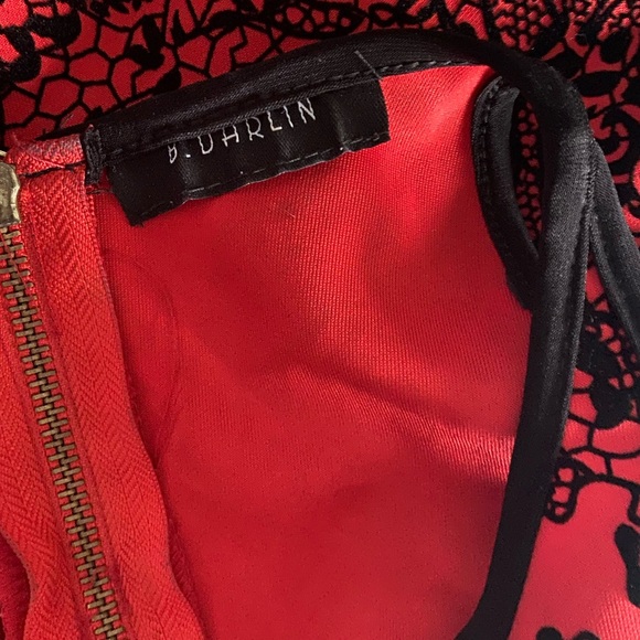 Flocked Velvet Bodycon Dress - Picture 5 of 14